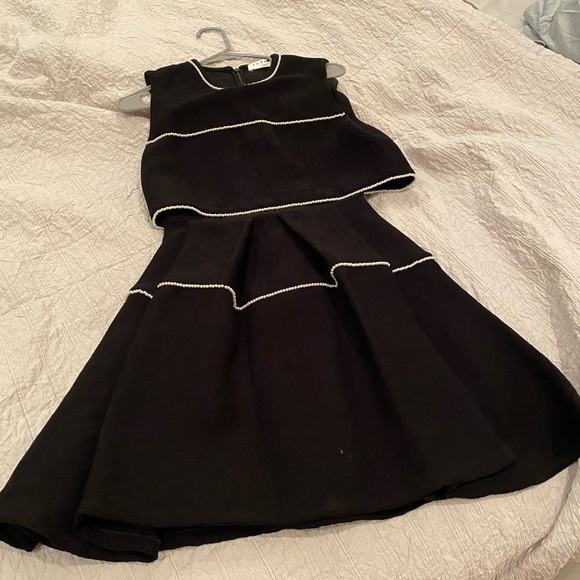 sandro black pearl dress Sandro // Crochet Keyhole Dress – VSP Consignment main image 1